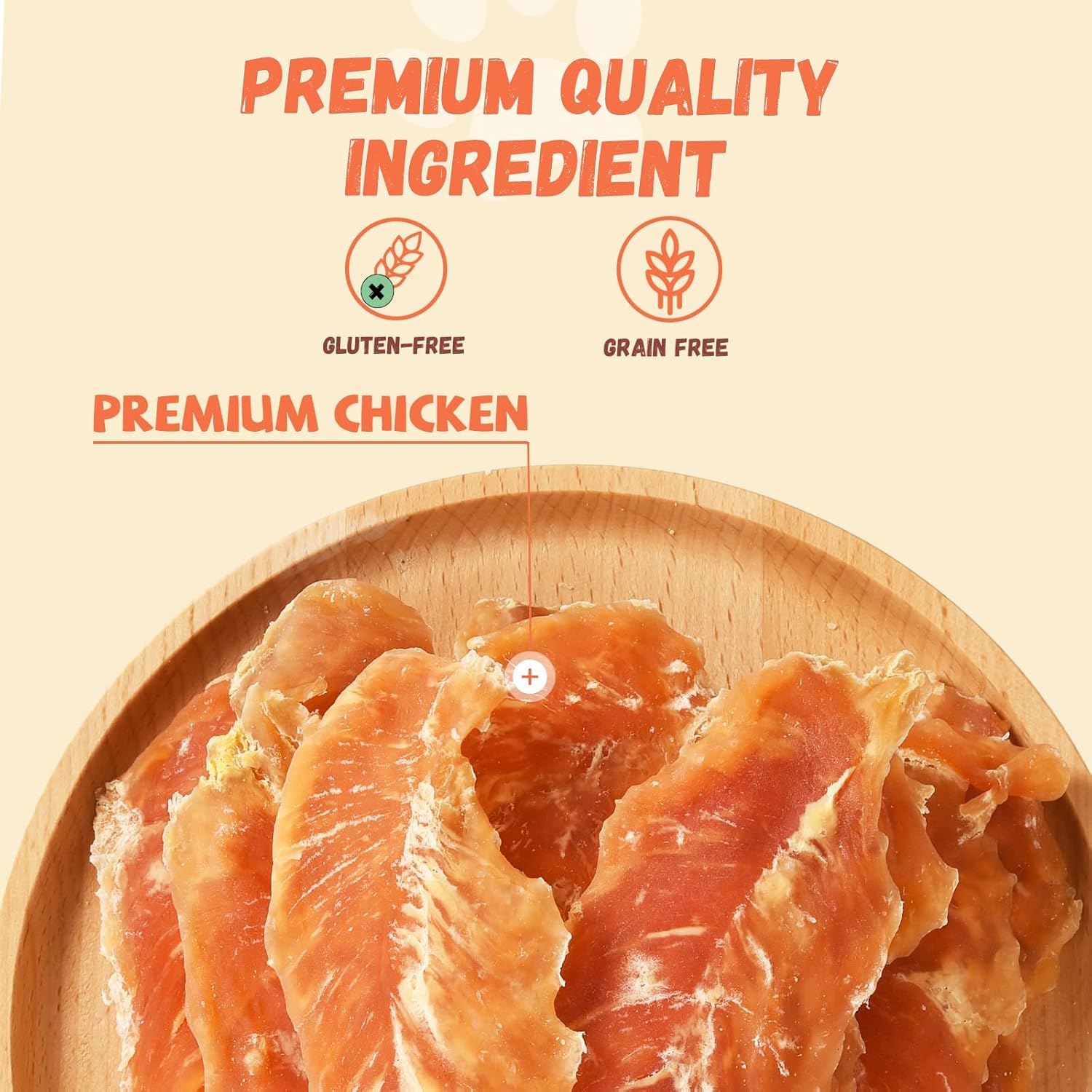 Pawmate Chicken Jerky Tenders, Healthy Natural Dog Treats for Small Medium Large Dogs 12 Counts
