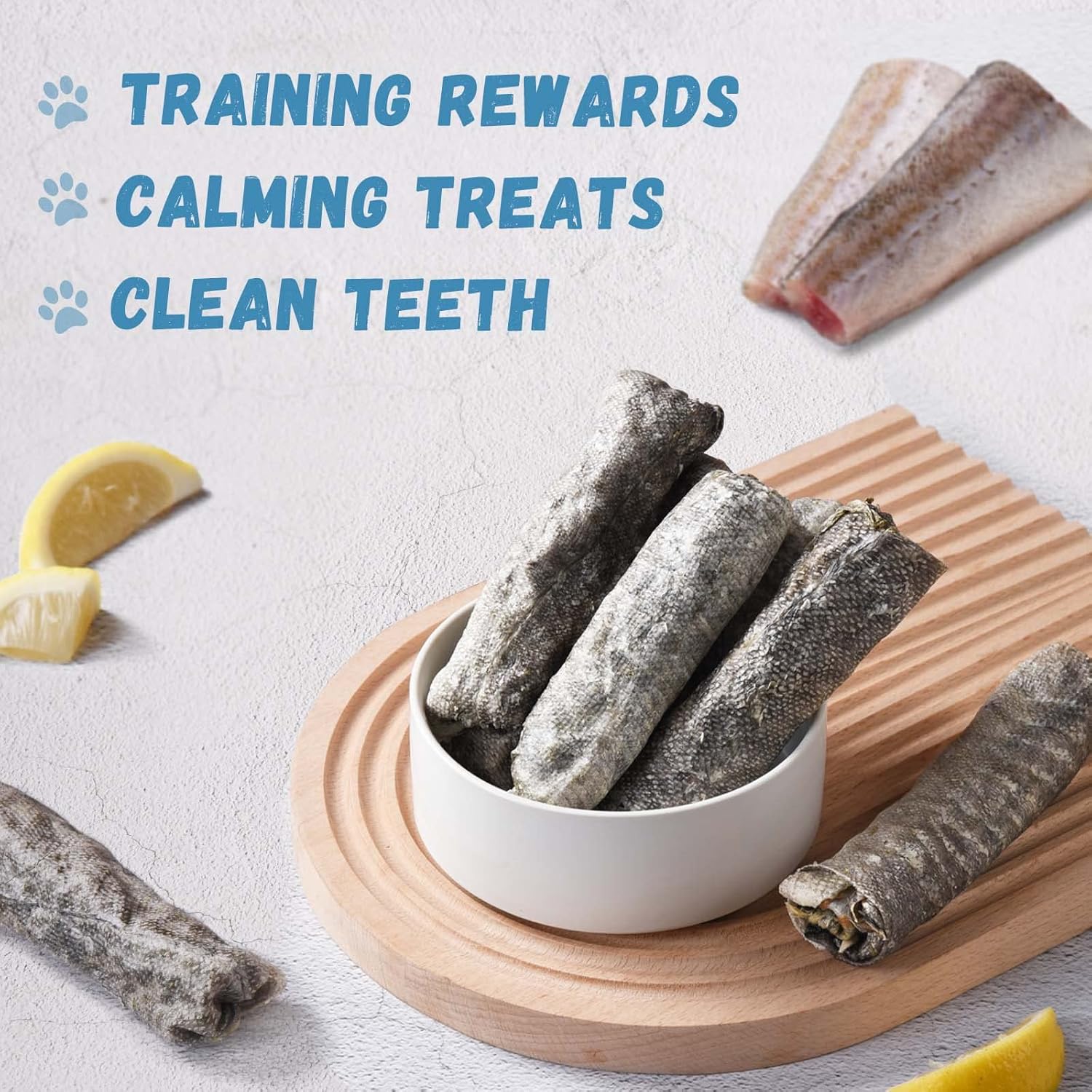 Pawmate Cod Skins Dog Chews - Natural Omega3 Treats (10.6 oz)