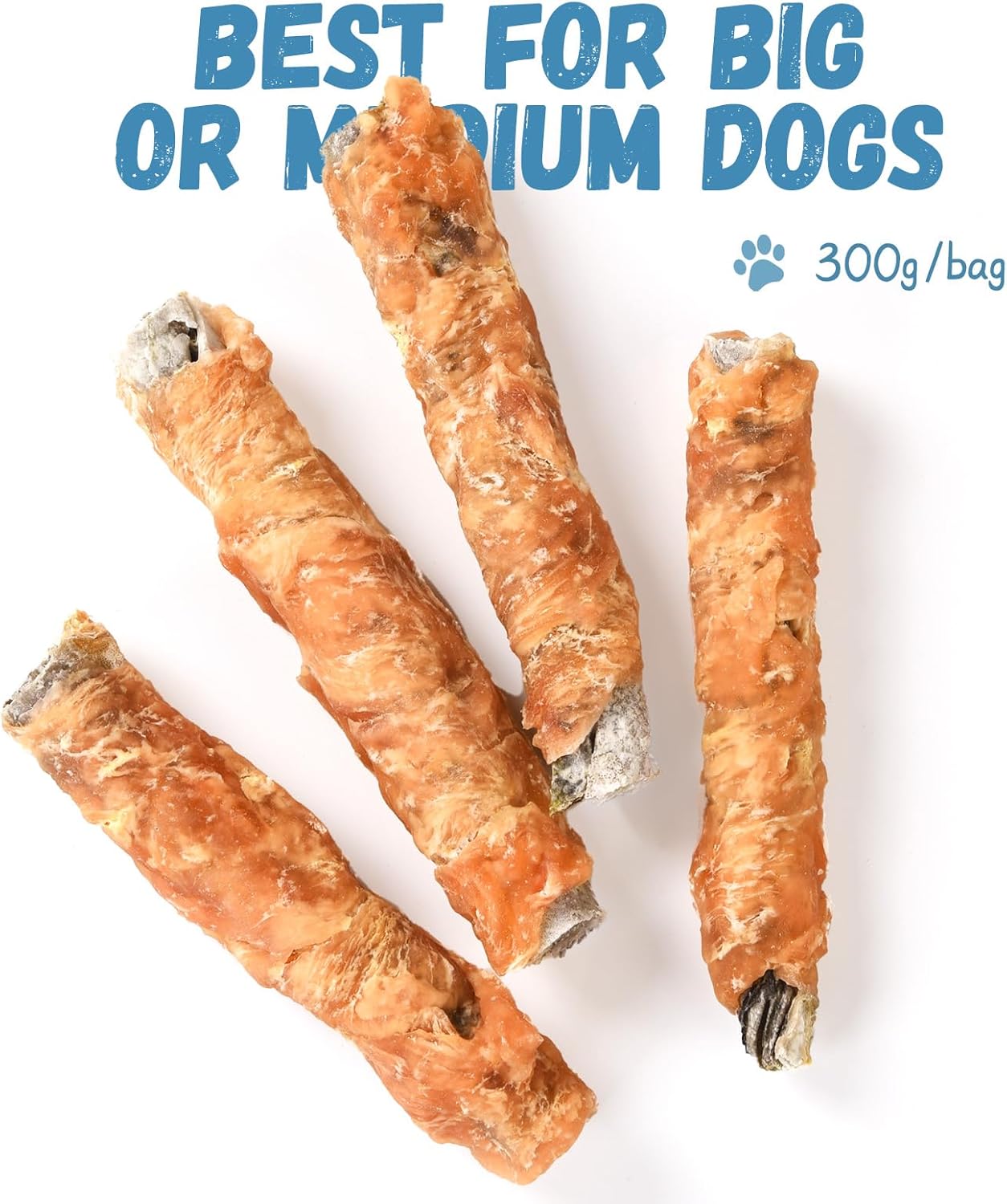 Pawmate Chicken Cod Fish Skin Sticks - Omega3, Teeth Cleaning Dog Treats (10.5 oz)