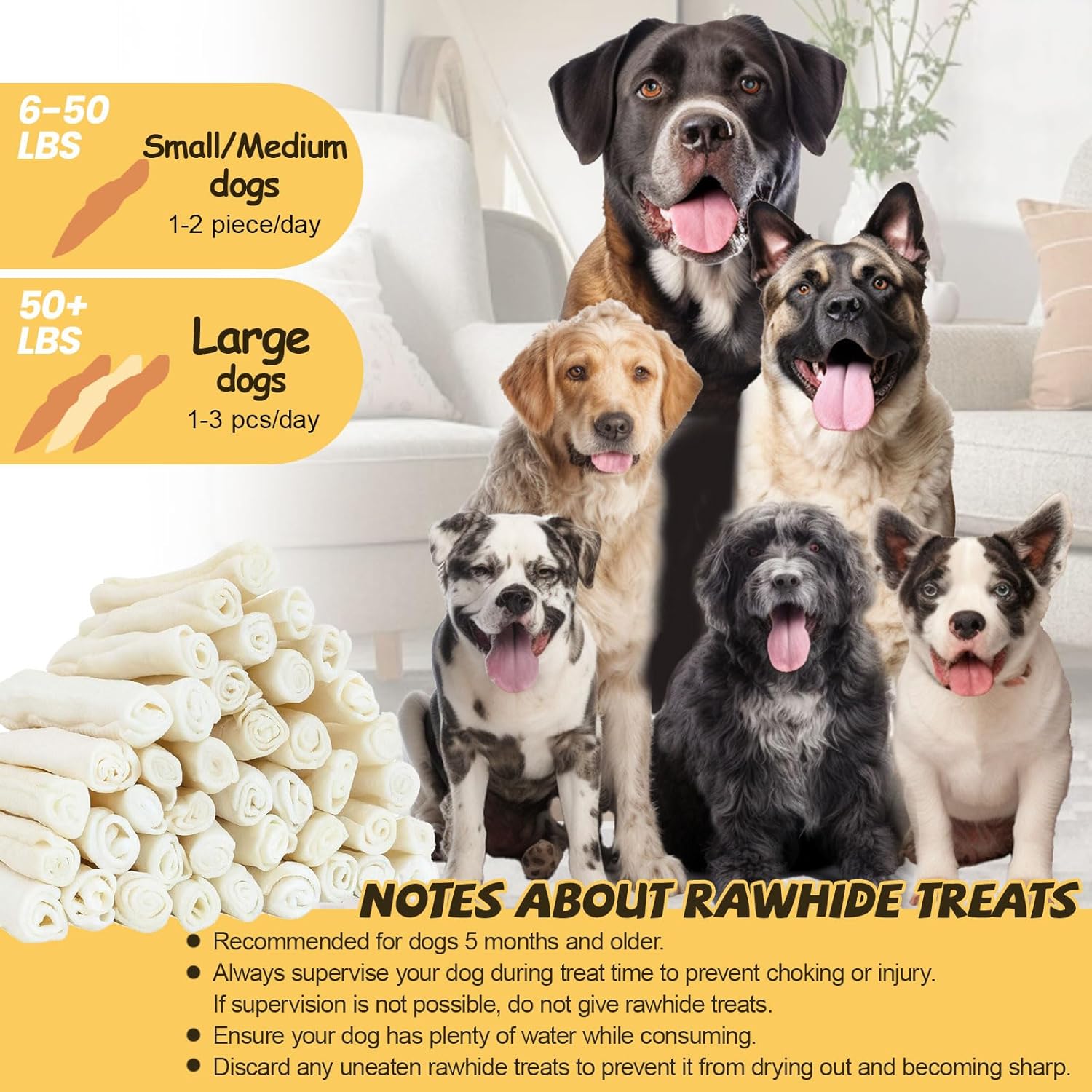ASMPET Dog Treats - Duck Wrapped Sweet Potato, Grain-Free, Teeth Cleaning Chews for Medium & Large Dogs