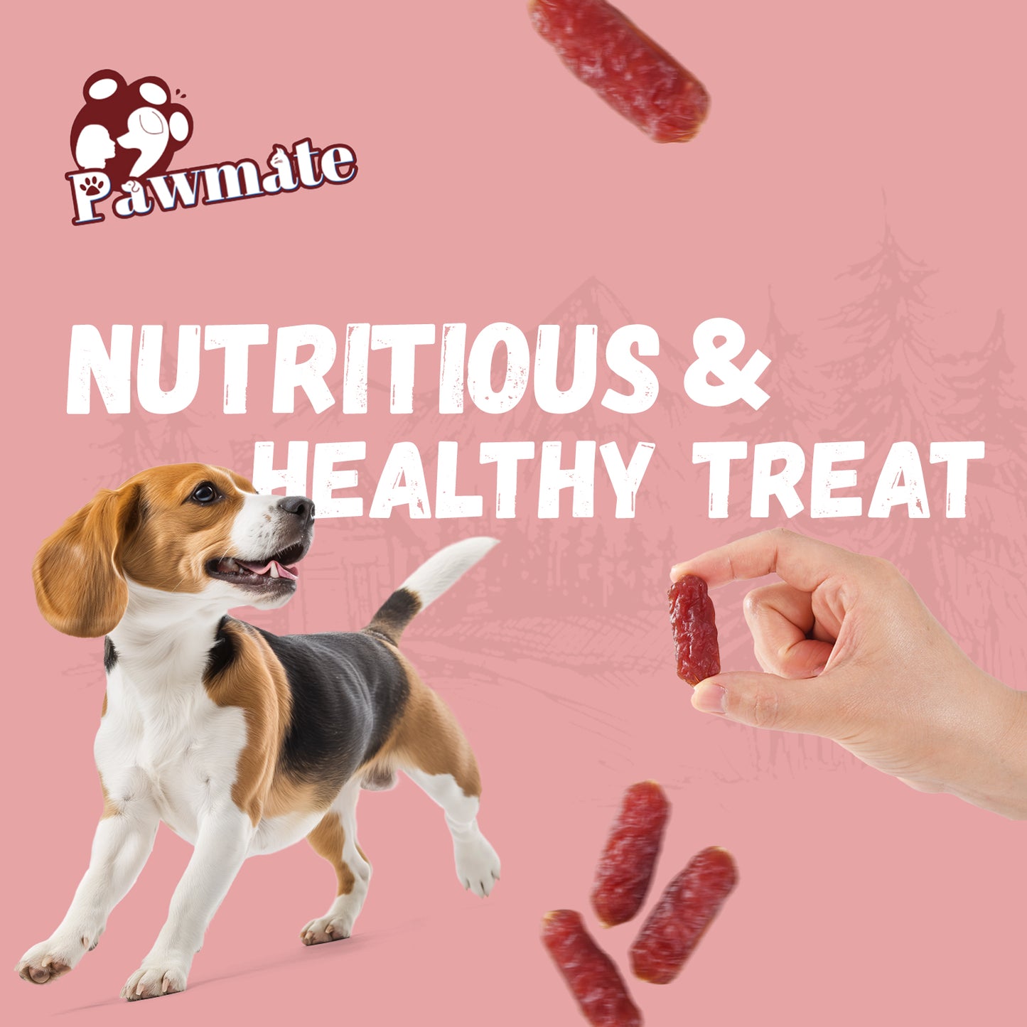 Pawmate Duck Sausage Dog Treats, Freshly Made with Real Duck for All Dogs, 11oz
