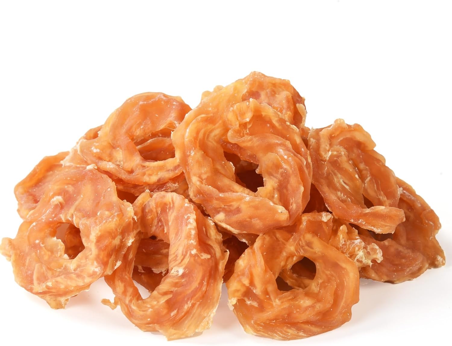 Pawmate Dog Treats Chicken Jerky Rings, Rawhide-Free Grain-Free for Small Medium Large Dogs 10.58oz