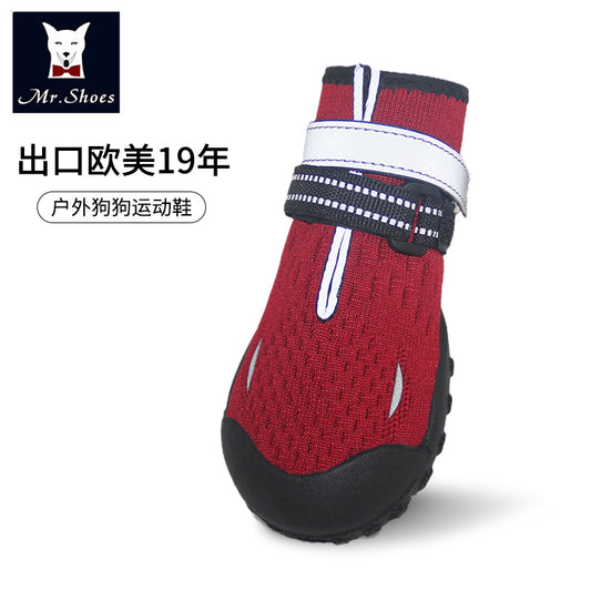 All-season boots for winter,snow&hot pavement.breathable dog shoes
