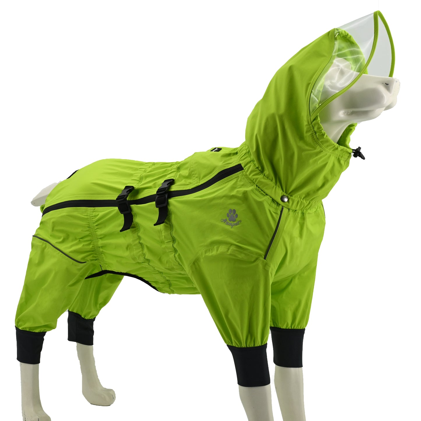 REMOVABLE HOODIE WATER PROOF RAIN JACKET WITH 4 LEGS