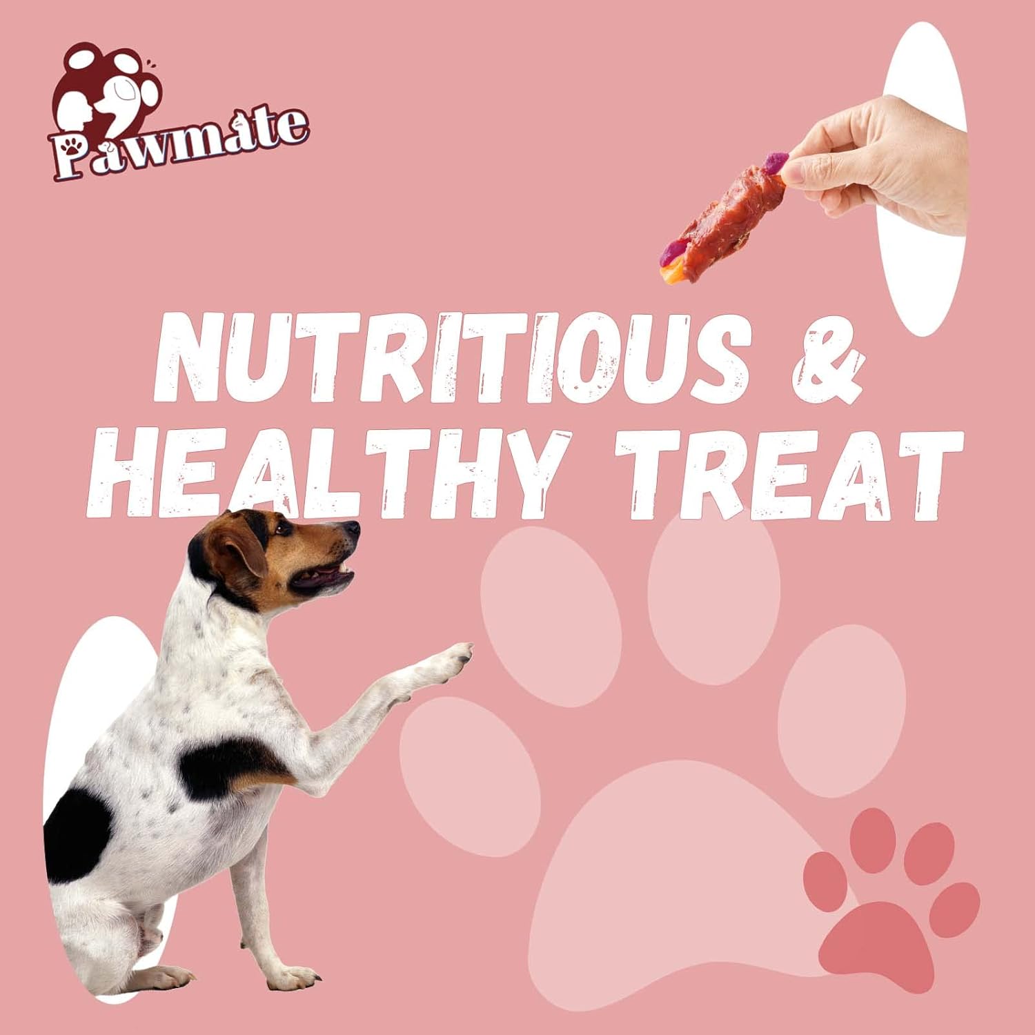 Pawmate Duck Double Purple Sweet Potato Wraps Dog Treats, Healthy Low Fat Dog Jerky Treats Chewy for Small Medium Large Dogs 12-15 Counts