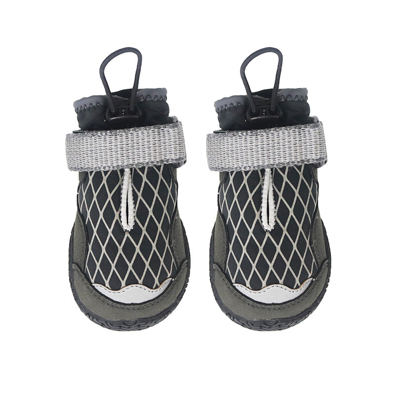 Waterproof dog shoes reflective hiking winter boots