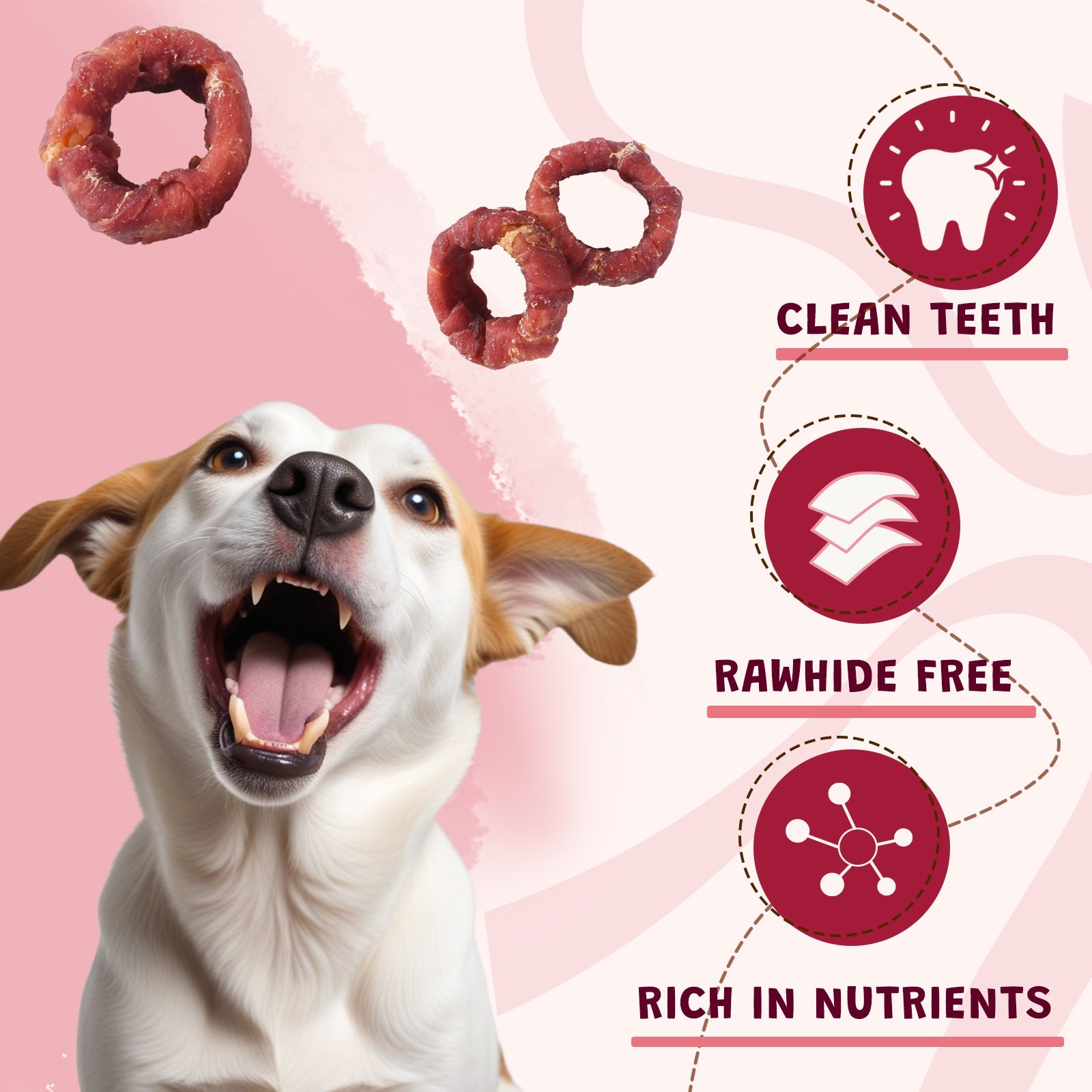 ASMPET Sweet Potato Dog Treat, Duck Wrapped Snack Chews for Small Medium Large Dogs, 10.6oz