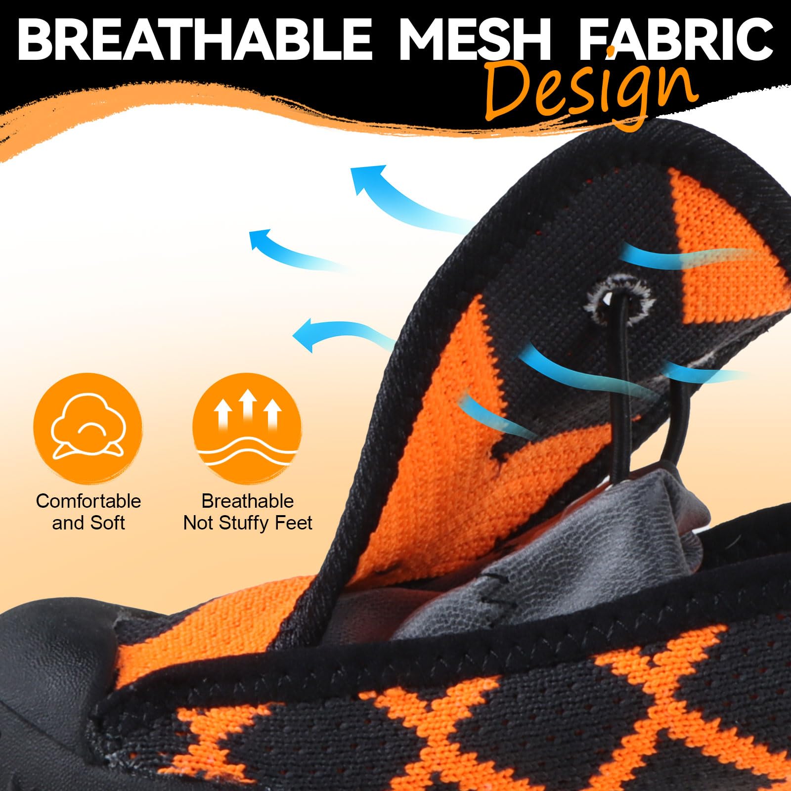Dog Shoes for Large Small Medium Dogs Waterproof Dog Boots & Paw Protectors with Breathable Mesh for Summer Hot Pavement Anti Slip Dog Booties for Hiking Hardwood Floors Winter Snoworange01