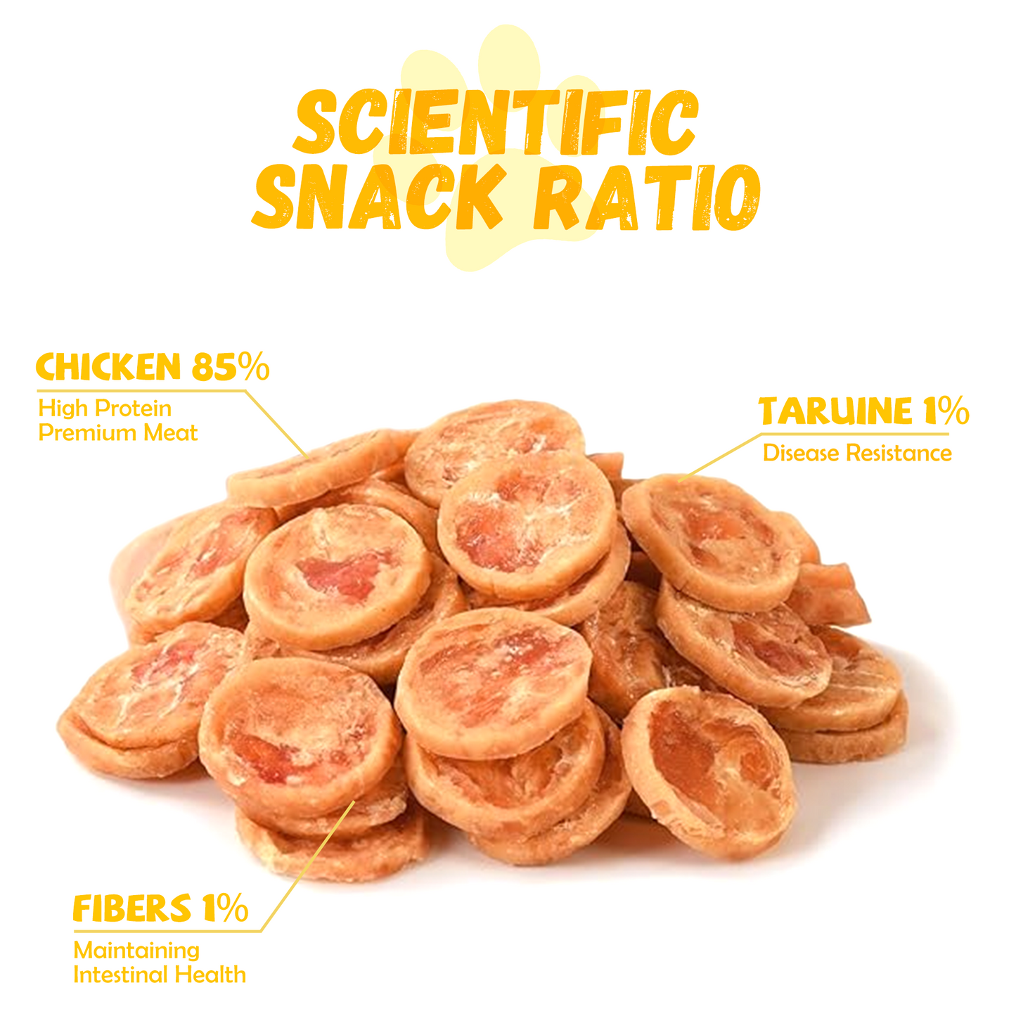 Pawmate Chicken Jerky Chicken Chips Dog Treats, Pure Chicken Free Grain Chew Training Snack for All Dog, 83-85ct