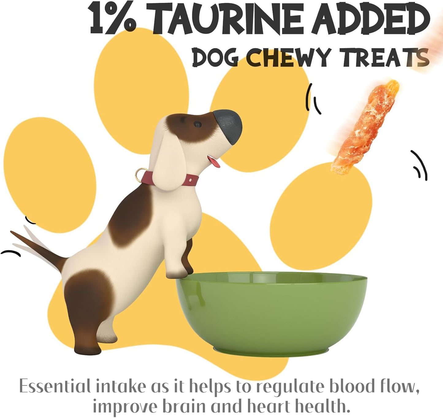 ASMPET Dog Treats - Sweet Potato Wrapped Chicken Fries, Grain-Free, for Small, Medium & Large Dogs, 10.6 oz