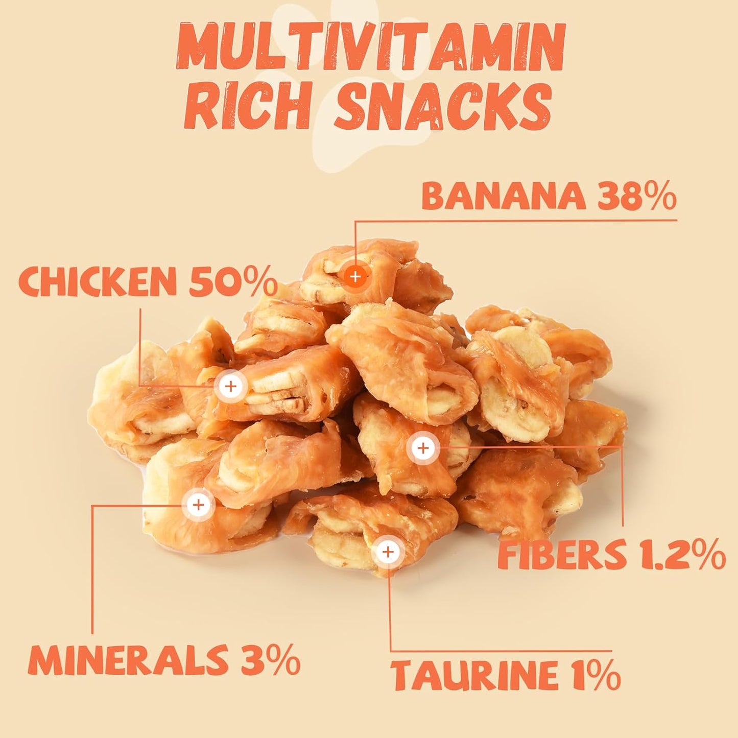 Pawmate Chicken Wrapped Banana Slices - Small Dog Training Treats