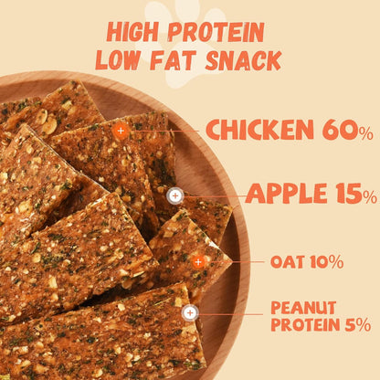 Pawmate Chicken Apple Jerky - Long-Lasting Dog Chews (10.58 oz)