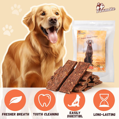 Pawmate Beef Sweet Potato Jerky - Healthy Dog Training Treats (10.58 oz)