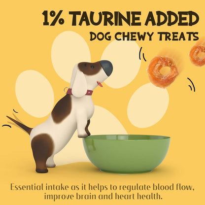 ASMPET Chicken Jerky Rings - Soft Training Chews, High Protein, Limited Ingredient, for Small & Large Dogs