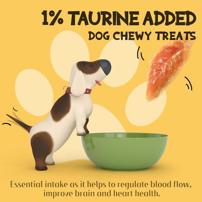 ASMPET Chicken Jerky Dog Treats - Real Chicken, Low Fat, High Protein, for Small & Medium Dogs, 1% Taurine