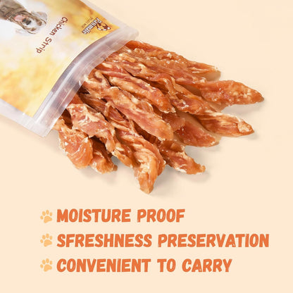 Pawmate Dog Treats, Chicken Strips for Dogs, Natural Healthy Jerky Dog Treats for Small Medium Large Dogs with Taurine 10.58oz