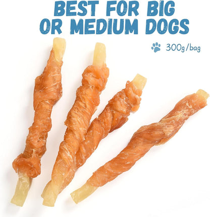 Pawmate Chicken Wrapped Cod Sticks - Grain-Free Training Treats (15-17 Count)