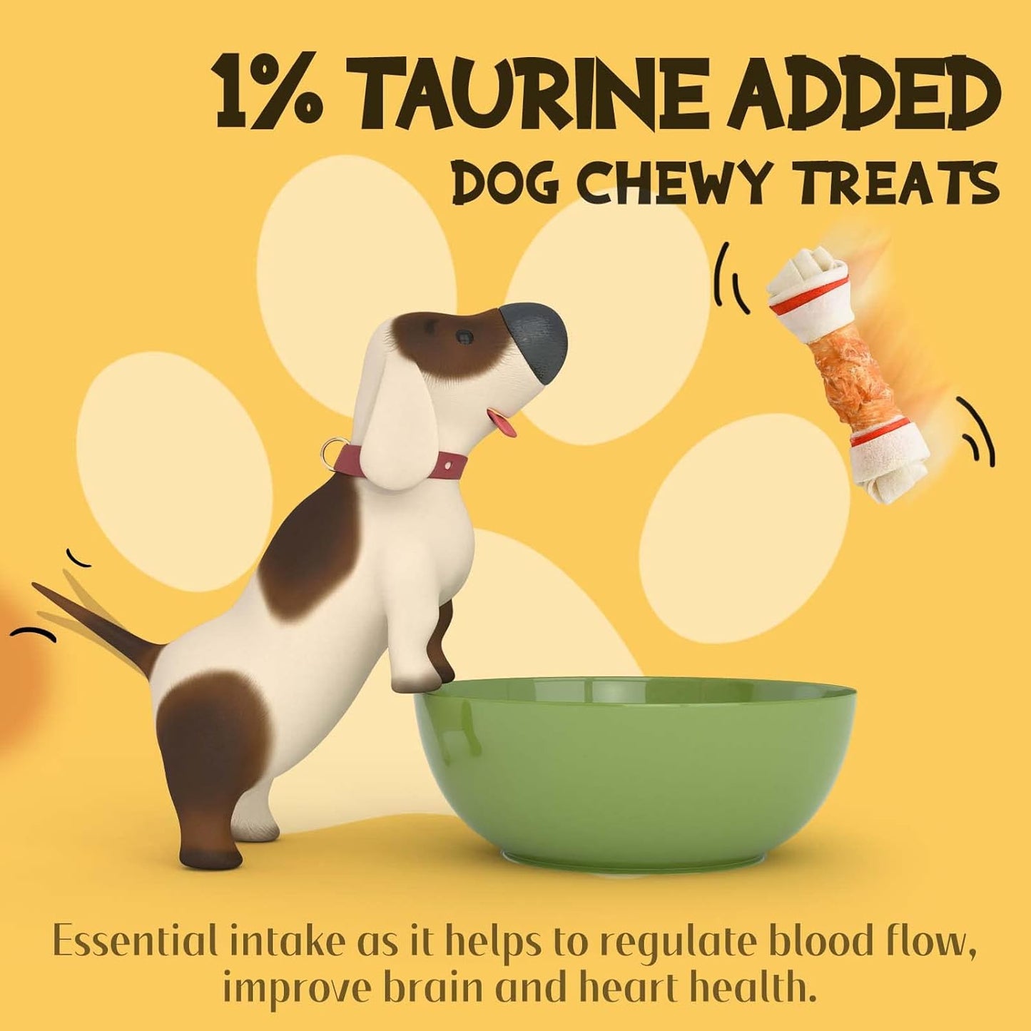 ASMPET Dog Chews Long Lasting 6.5" Knotted Bones, Chicken Wrapped, Rawhide, for Large Dogs & Puppies