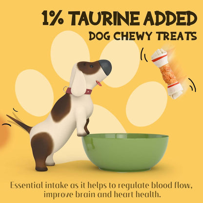 ASMPET Dog Chews Long Lasting 6.5" Knotted Bones, Chicken Wrapped, Rawhide, for Large Dogs & Puppies