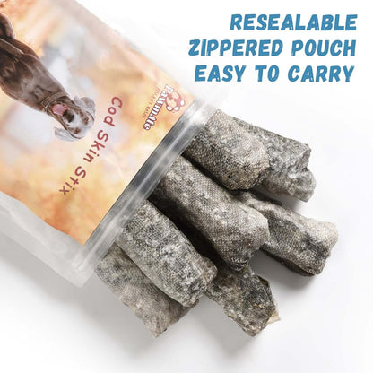 Pawmate Cod Skins Dog Chews - Natural Omega3 Treats (10.6 oz)