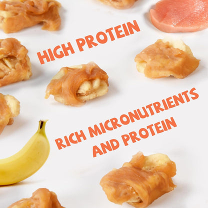 Pawmate Chicken Wrapped Banana Slices - Small Dog Training Treats