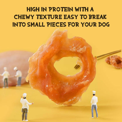 ASMPET Chicken Jerky Rings - Soft Training Chews, High Protein, Limited Ingredient, for Small & Large Dogs