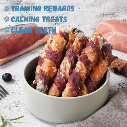 Pawmate Dog Treats, Healthy Low Fat Jerky Chews for Small Medium Large Dogs 9-10 Counts