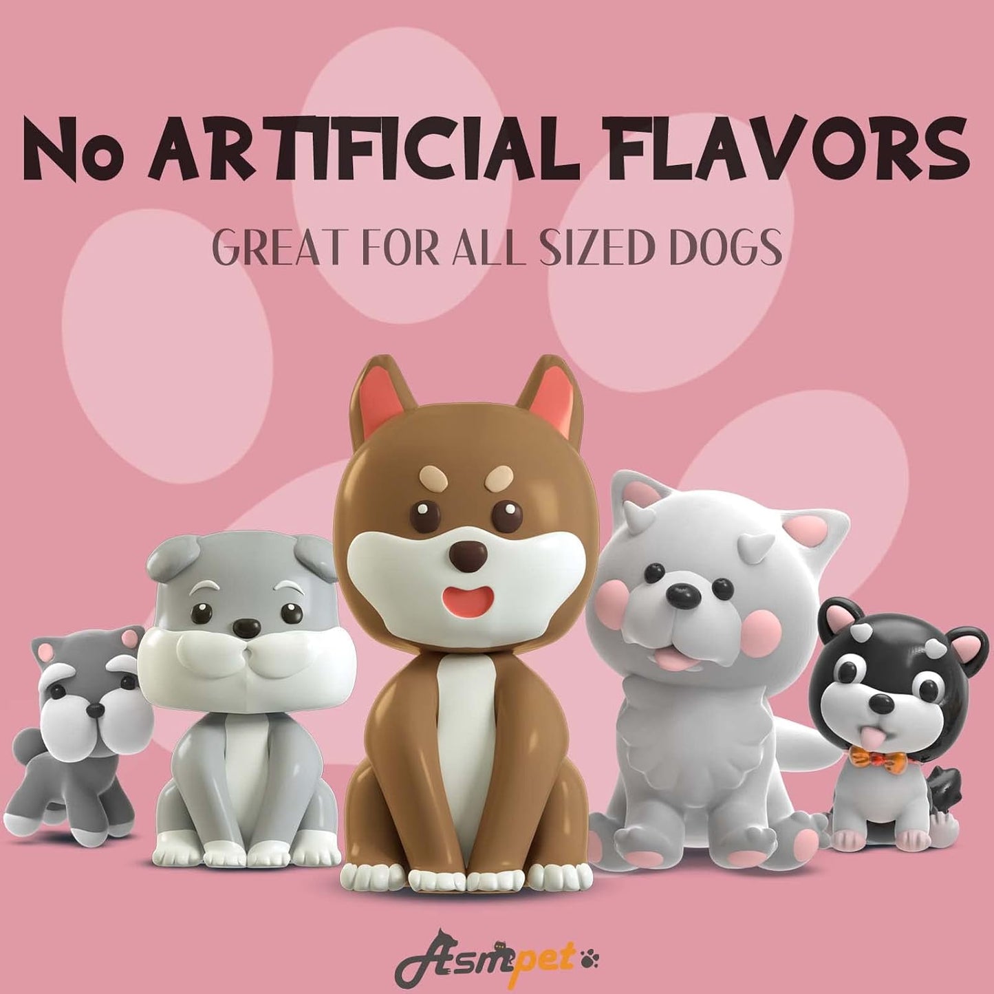 ASMPET Dog Treats - Duck Wrapped Sweet Potato, Grain-Free, Teeth Cleaning Chews for Medium & Large Dogs