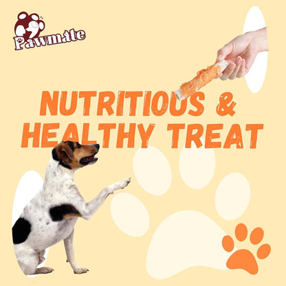Pawmate Chicken Wrapped Sweet Potato Chews - Large Dog Treats (10.58 oz)