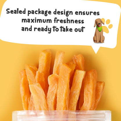 ASMPET Sweet Potato Dog Treats - Vegan, Grain-Free, Gluten-Free, Low Fat, for Small, Medium & Large Dogs