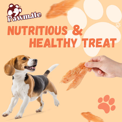 Pawmate Chicken Jerky Dog Treats, Pure & Tasty Jerky for Small Medium Large Dogs, 11oz