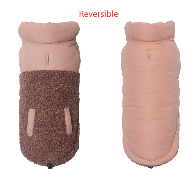 Outdoor dog winter wam coat dog reversible jacket
