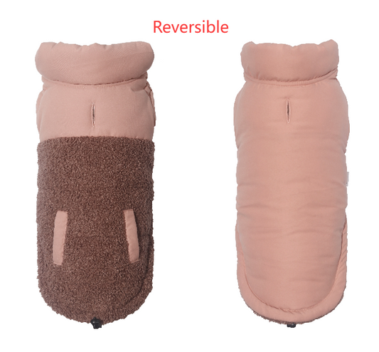 Outdoor dog winter wam coat dog reversible jacket