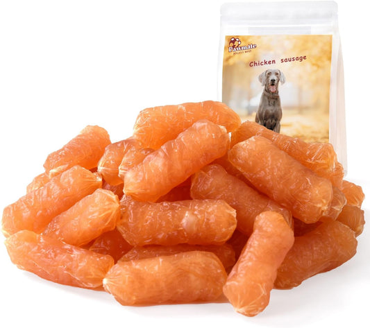 Pawmate Dog Treats Chicken Sausage, Natural Chicken Jerky for Small Medium Large Dogs 10.58oz