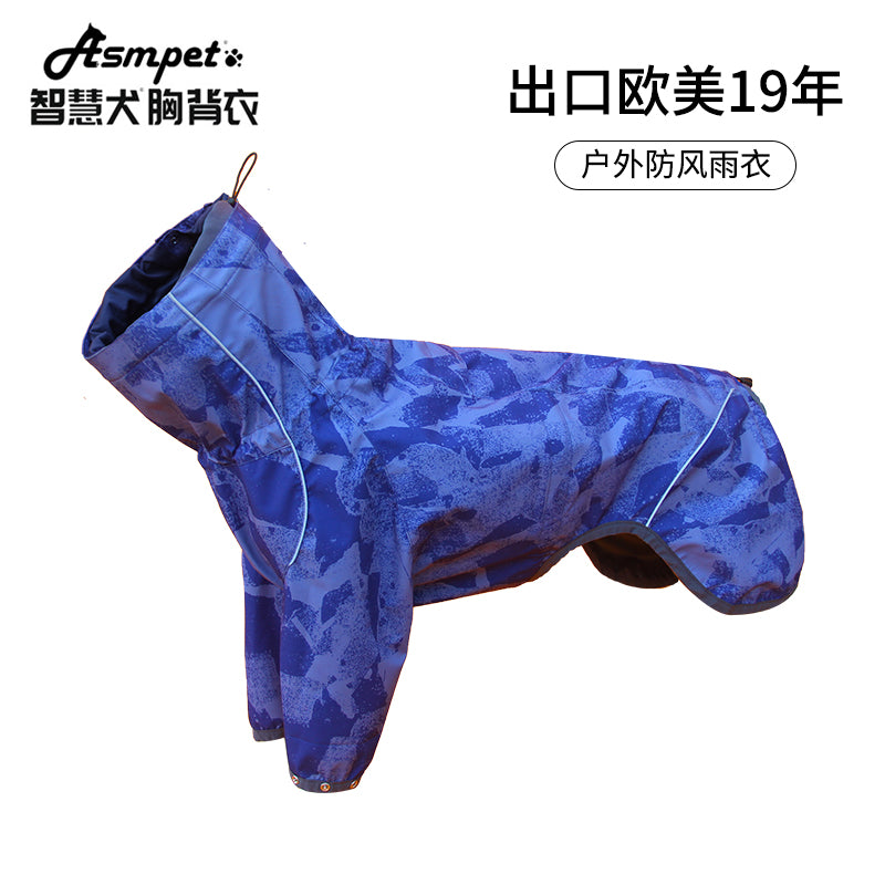 Dog waterproof raincoat windproof jacket