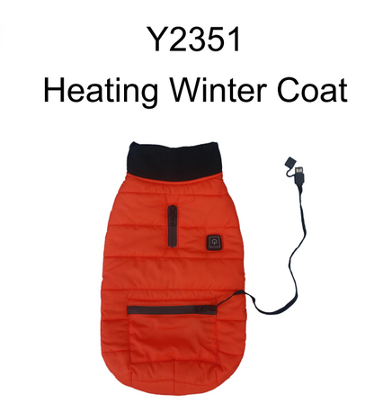 Dog functional winter heating jacket warm coat