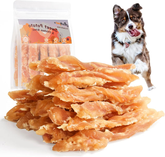 ASMPET Chicken Jerky Dog Treats - Human-Grade, Taurine-Enriched, Low Fat, Grain-Free, 100% Natural