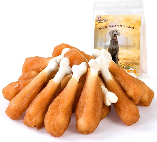 Pawmate Chicken Wrapped Calcium Bone - Grain-Free Teeth Cleaning Dog Treats (10.58 oz)