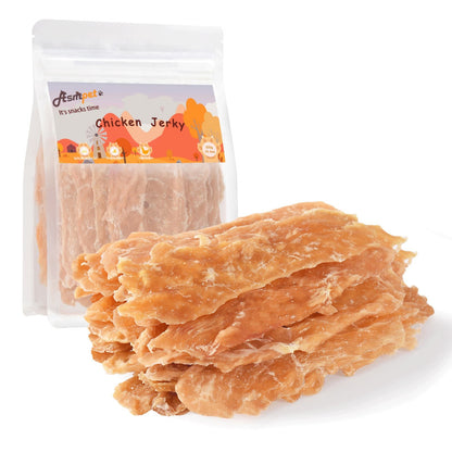 ASMPET Chicken Jerky Dog Treats, Natural High Protein Chicken Tender Snacks for All Dogs, 10.6oz