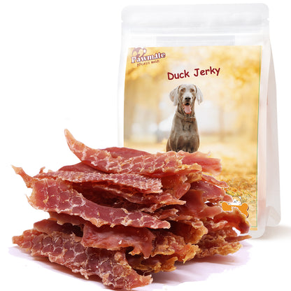 Pawmate Duck Jerky Dog Treats, High Protein Pure Chicken Snacks for Small Medium Large Dog, 11 oz