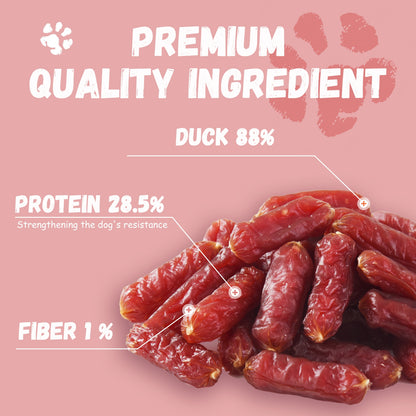Pawmate Duck Sausage Dog Treats, Freshly Made with Real Duck for All Dogs, 11oz
