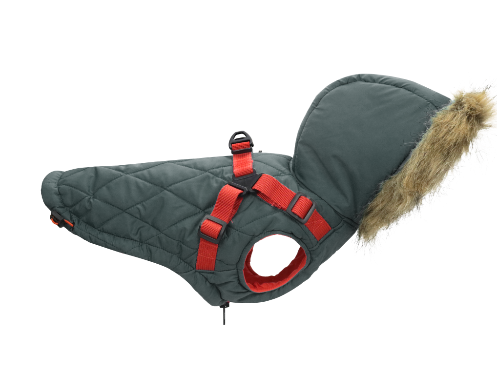 Outdoor dog coat dog jacket for winter 2 in 1 outfit cold weather coat