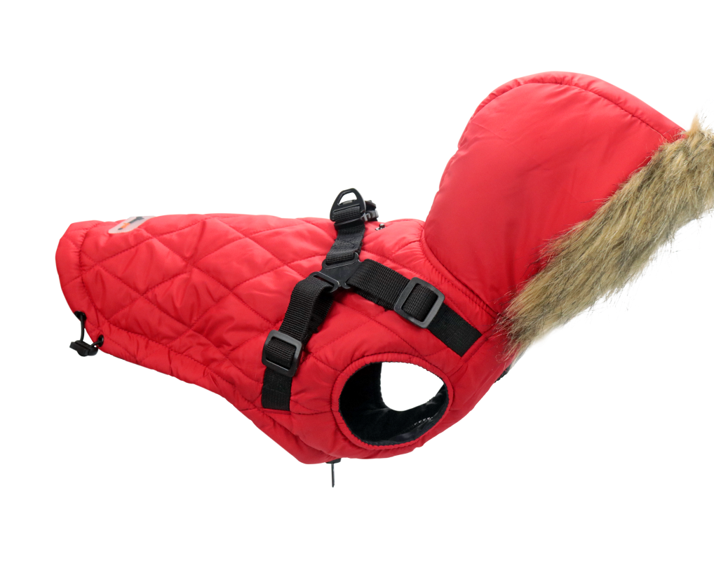Outdoor dog coat dog jacket for winter 2 in 1 outfit cold weather coat