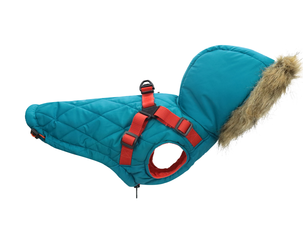 Outdoor dog coat dog jacket for winter 2 in 1 outfit cold weather coat