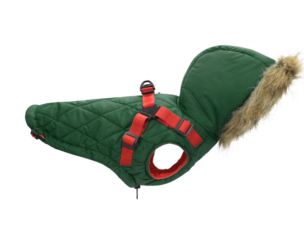 Outdoor dog coat dog jacket for winter 2 in 1 outfit cold weather coat