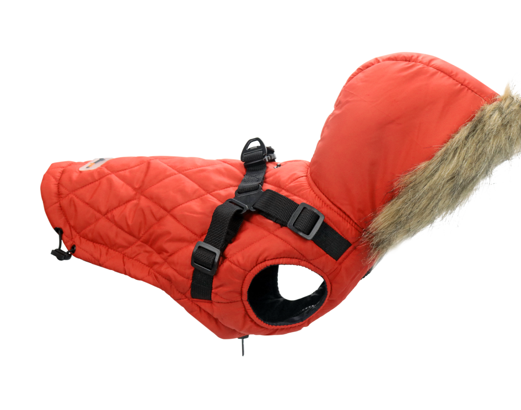 Outdoor dog coat dog jacket for winter 2 in 1 outfit cold weather coat