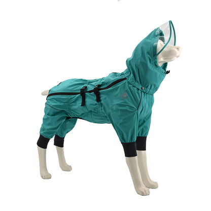 REMOVABLE HOODIE WATER PROOF RAIN JACKET WITH 4 LEGS