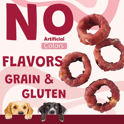 ASMPET Sweet Potato Dog Treat,  Duck Wrapped Snack Chews for Small Medium Large Dogs, 10.6oz