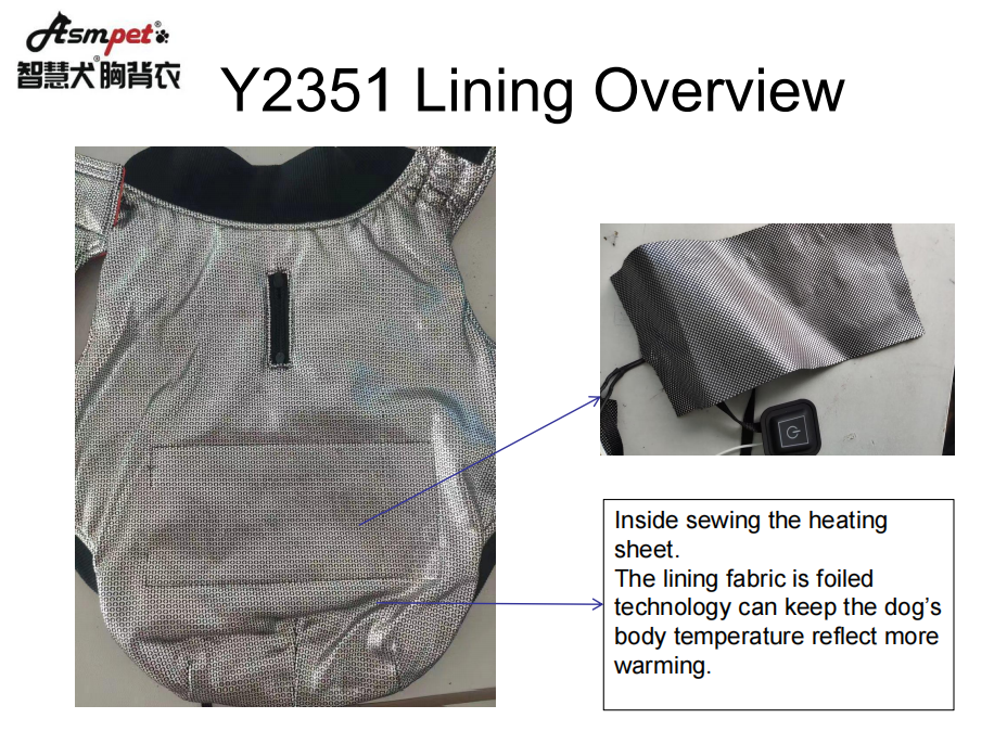 Dog functional winter heating jacket warm coat