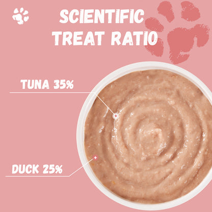 Pawmate Duck & Tuna Lickable Cat Treats, 20 Sticks, Grain-Free Creamy Treats for Cats